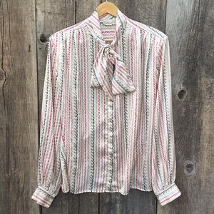 VTG Bow-Tie Secretary Blouse, Dalton